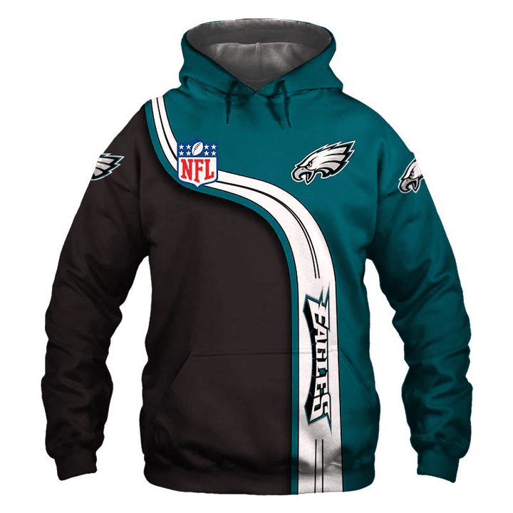 Philadelphia Eagles Zip Hoodie Custom Sweatshirt Pullover Gift For Fans - NFL