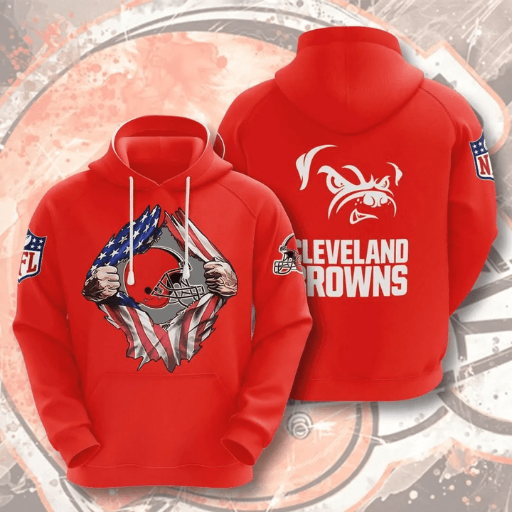 Cleveland Browns Usa 18 Hoodie Custom For Fans - NFL