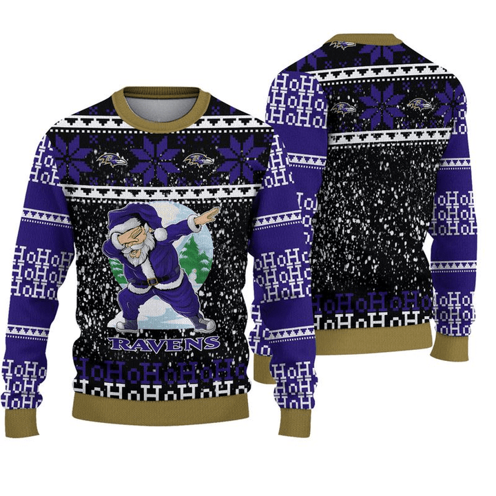 Baltimore Ravens Sweatshirt Santa Claus Ho Ho Ho