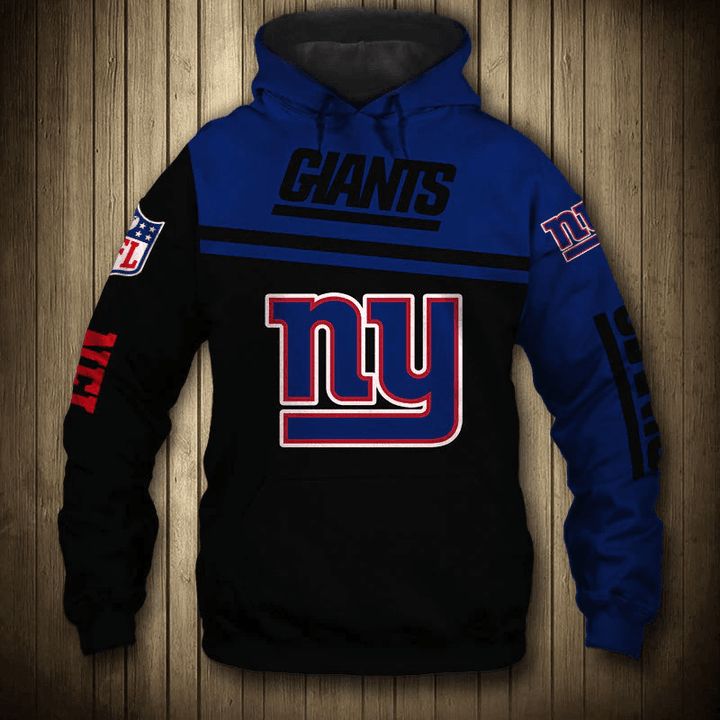 New York Giants Skull Zip Hoodie Pullover Sweatshirt For Fans - NFL