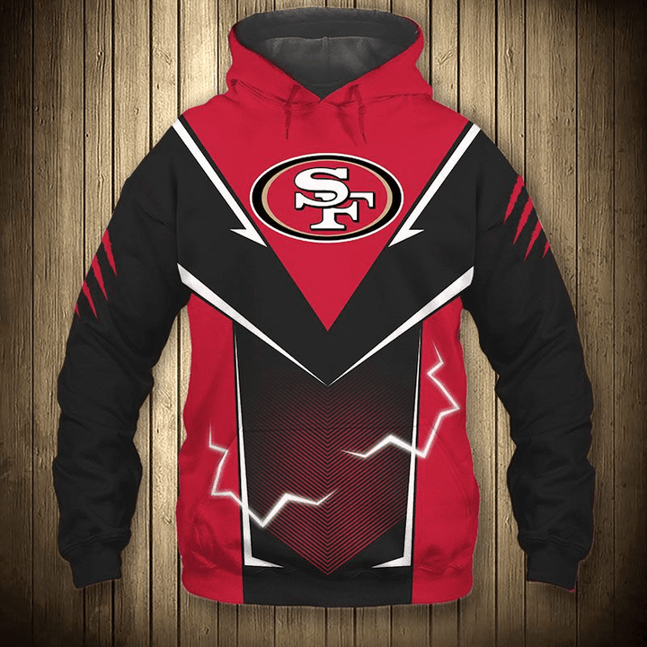 San Francisco 49Ers Hoodie Lightning Graphic Gift For Men - NFL