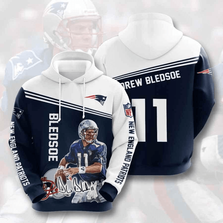 New England Patriots Drew Bledsoe Usa 832 Hoodie Custom For Fans - NFL