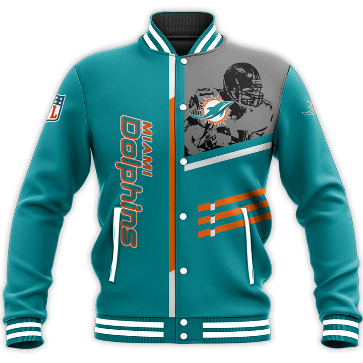 Miami Dolphins Baseball Jacket Personalized Football For Fan- NFL