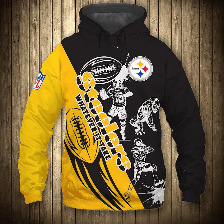Pittsburgh Steelers Hoodie Cartoon Player Custom Sweatshirt - NFL