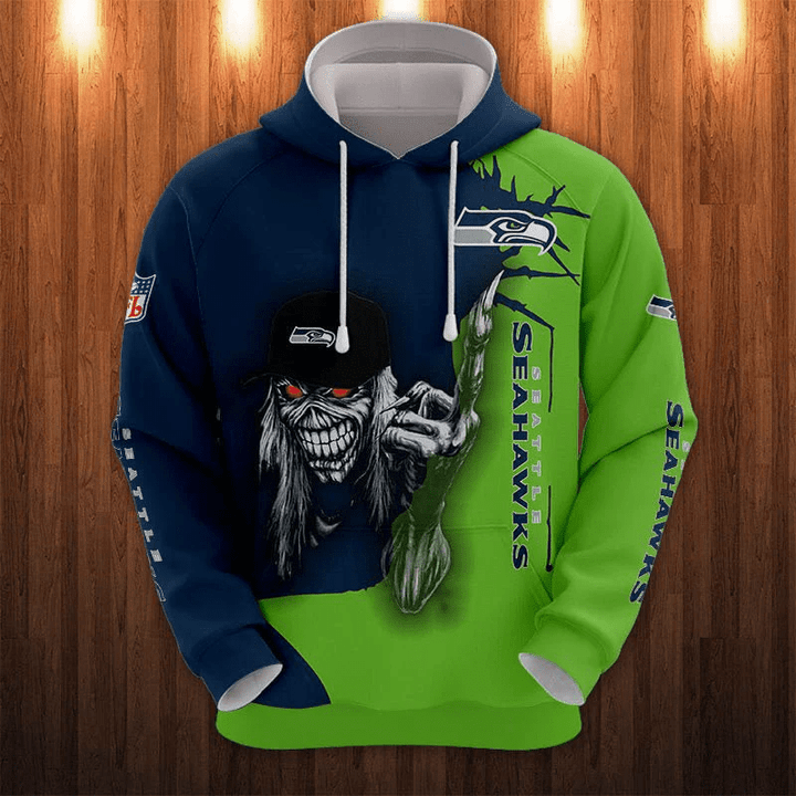 Seattle Seahawks Hoodie Ultra Death Graphic Gift For Halloween - NFL