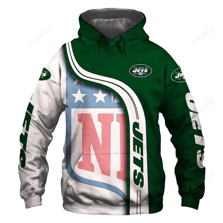 New York Jets 3D Hoodie Pullover Sweatshirt NFL for fans