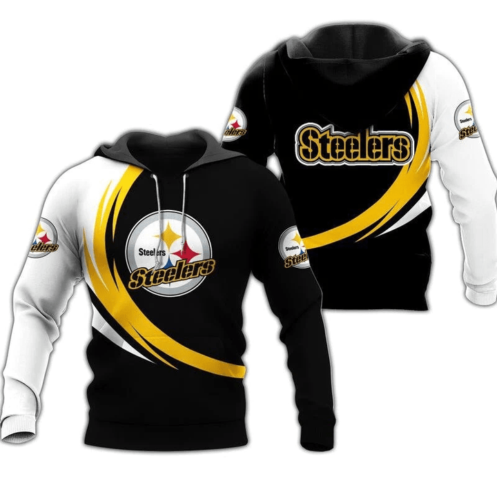 Pittsburgh Steelers Hoodies Curve Graphic Gift For Men - NFL