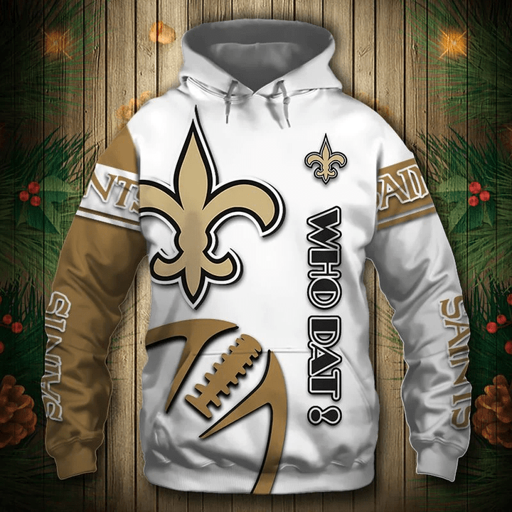 New Orleans Saints Hoodie Graphic Balls Sweatshirt Pullover - NFL