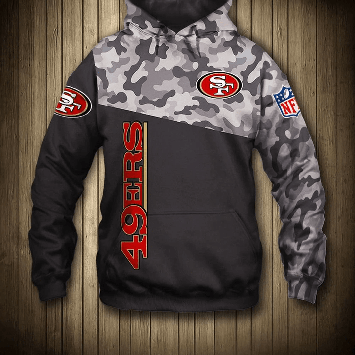 NFL San Francisco 49Ers Camo San Francisco 49Ers 3D Hoodie Sweatshirt