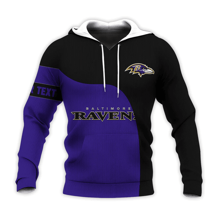 Baltimore Ravens Hoodie Curve Style Custom- NFL