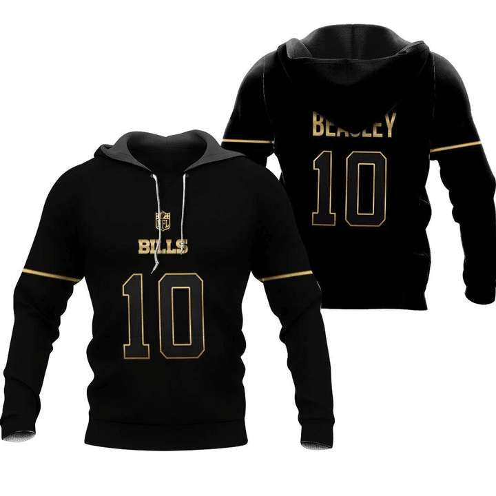 Buffalo Bills Cole Beasley #10 Great Player NFL Black Golden Edition Vapor Limited Jersey Style Gift For Bills Fans Hoodie