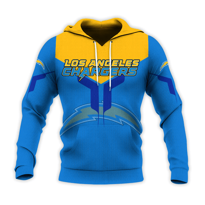 Los Angeles Chargers Drinking Style Print 3D Hoodie