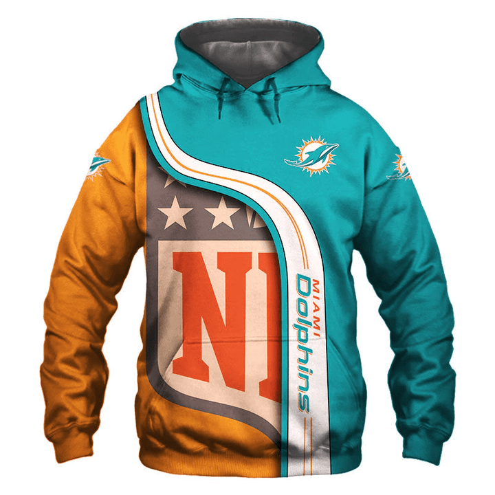 Miami Dolphins Hoodie Pullover Sweatshirt For Fans - NFL