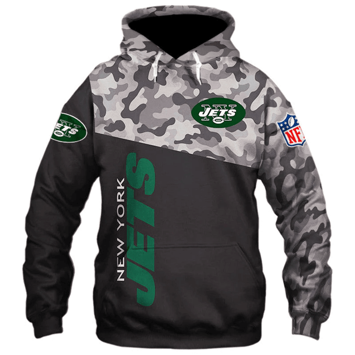 New York Jets Military Hoodies Sweatshirt Long Sleeve New Season - NFL