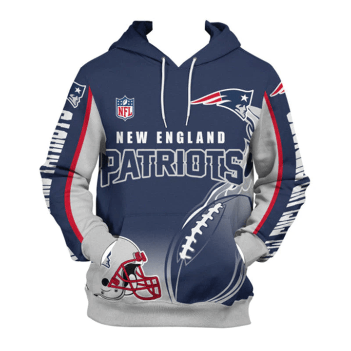 New England Patriots Hoodies Custom Flame Balls Graphic Gift For Men - NFL