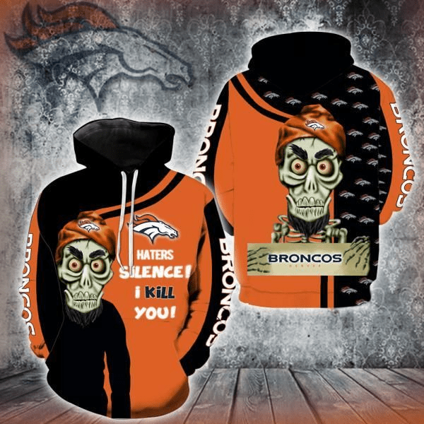 NFL Denver Broncos Achmed Skull 3d Hoodie Full All Over Print K1205 DS0-05039-AUH