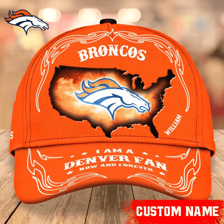 Denver Broncos Baseball Caps Custom Name