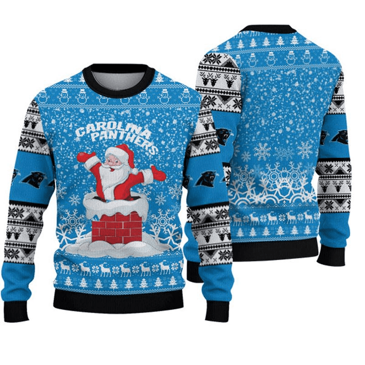 Carolina Panthers Sweatshirt Christmas Funny Santa Claus