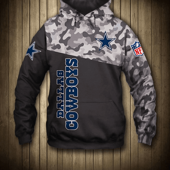 NFL Dallas Cowboys Camo NFL Dallas Cowboys 3D Hoodie Sweatshirt