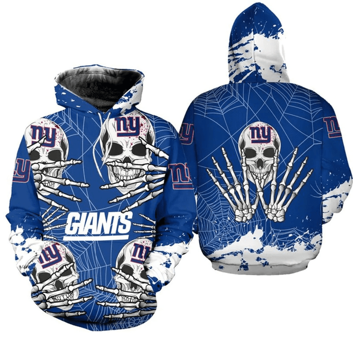 New York Giants Hoodie Skull For Halloween Graphic - NFL