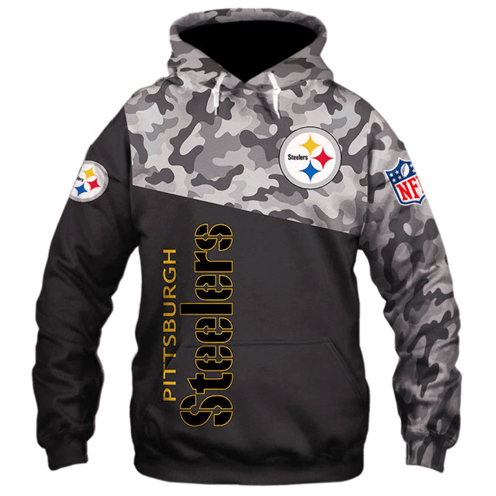 Pittsburgh Steelers Military Hoodies Sweatshirt Long Sleeve New Season - NFL