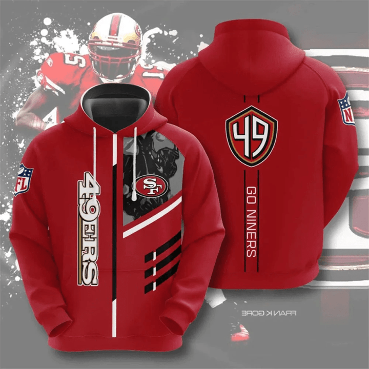 San Francisco 49Ers Hoodies 3 Lines Graphic Gift For Fans - NFL