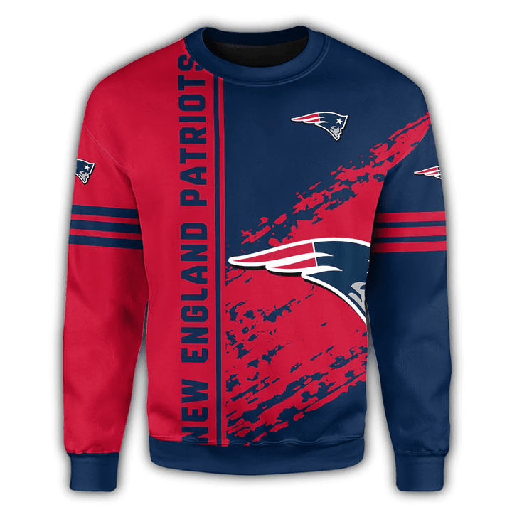 New England Patriots Sweatshirt Quarter Style - NFL