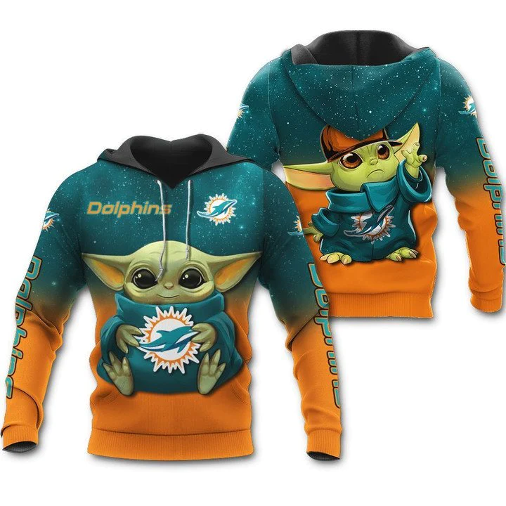 NFL Miami Dolphins Hoodie Punisher Skull 3D