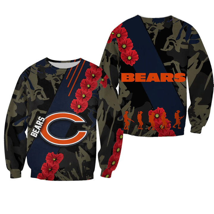 Chicago Bears Sweatshirt Sport Style Keep Go on- NFL