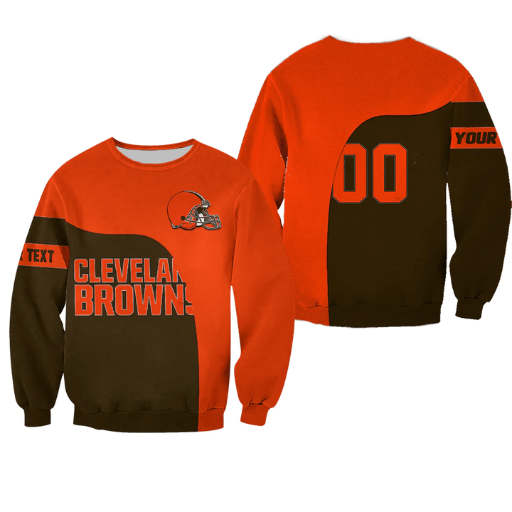 Cleveland Browns Sweatshirt Curve Style Custom- NFL