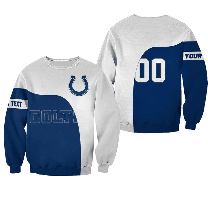 Indianapolis Colts Sweatshirt Curve Style Custom- NFL