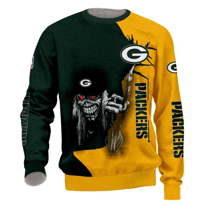 Iron Maiden Green Bay Packers Sweatshirt For Halloween