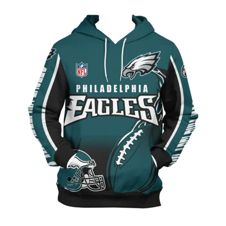 Philadelphia Eagles Hoodies Custom Flame Balls Graphic Gift For Men - NFL