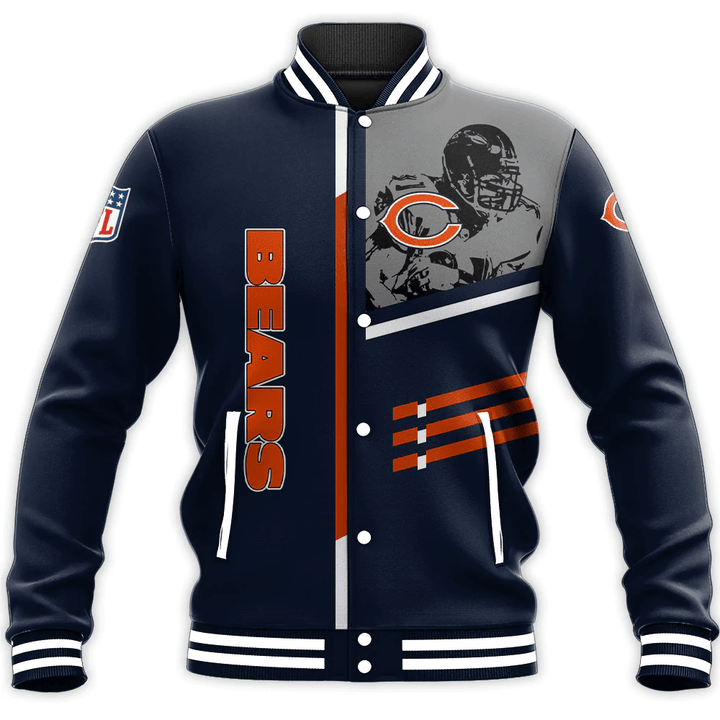 Chicago Bears Baseball Jacket Personalized Football For Fan- NFL