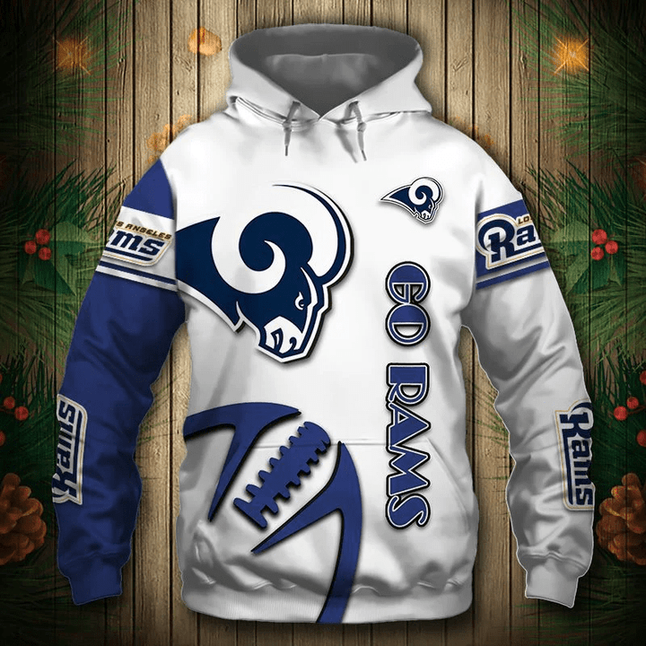 Los Angeles Rams Hoodie Graphic Balls Sweatshirt Pullover - NFL