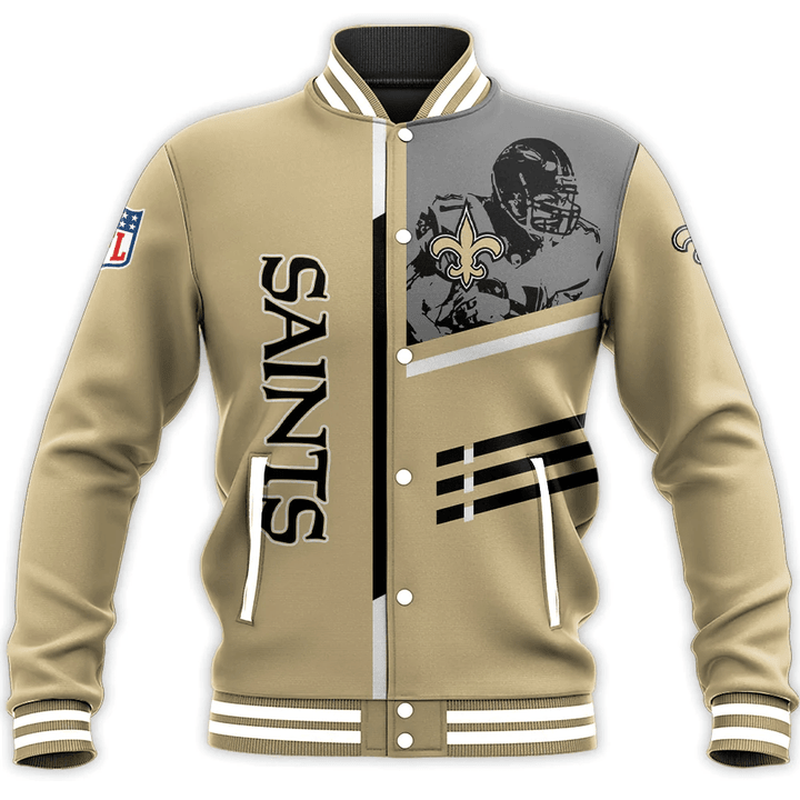 New Orleans Saints Baseball Jacket Personalized Football For Fan- NFL