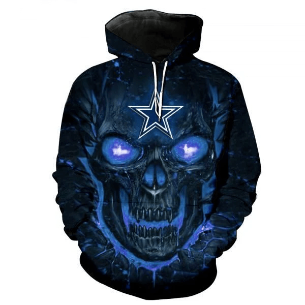 NFL Dallas Cowboys Skull 3d Hoodie Full Over Print 1204 DS0-05961-AUH
