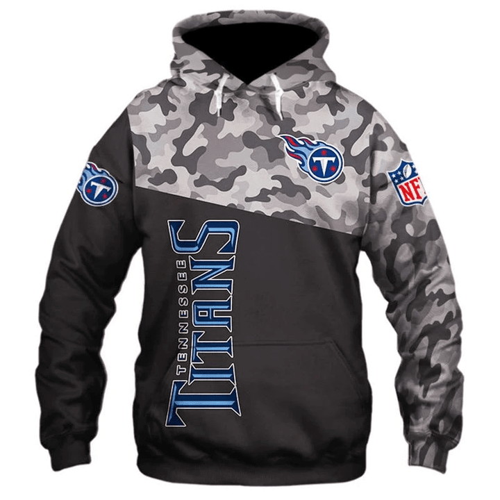 Men's Tennessee Titans Hoodie Military 3D Sweatshirt Pullover
