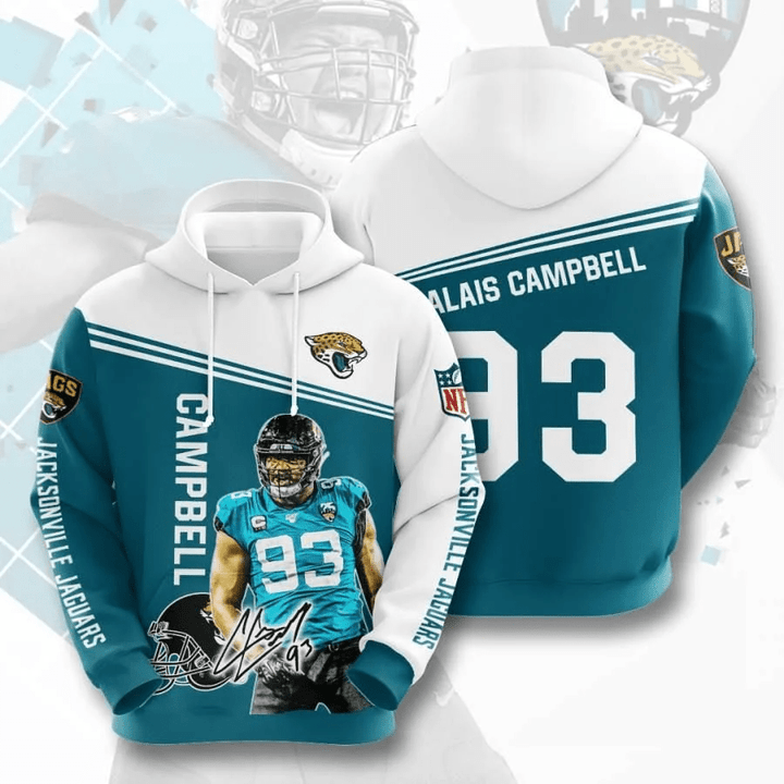 Jacksonville Jaguars Calais Campbell Usa 770 Hoodie Custom For Fans - NFL