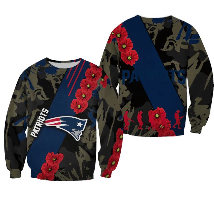 New England Patriots Sweatshirt Sport Style Keep Go on- NFL
