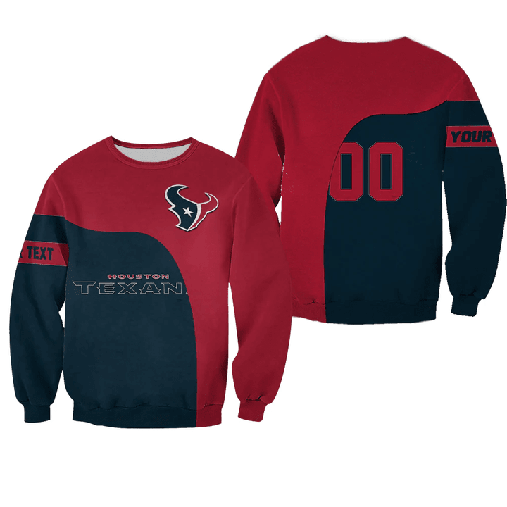 Houston Texans Sweatshirt Curve Style Custom- NFL