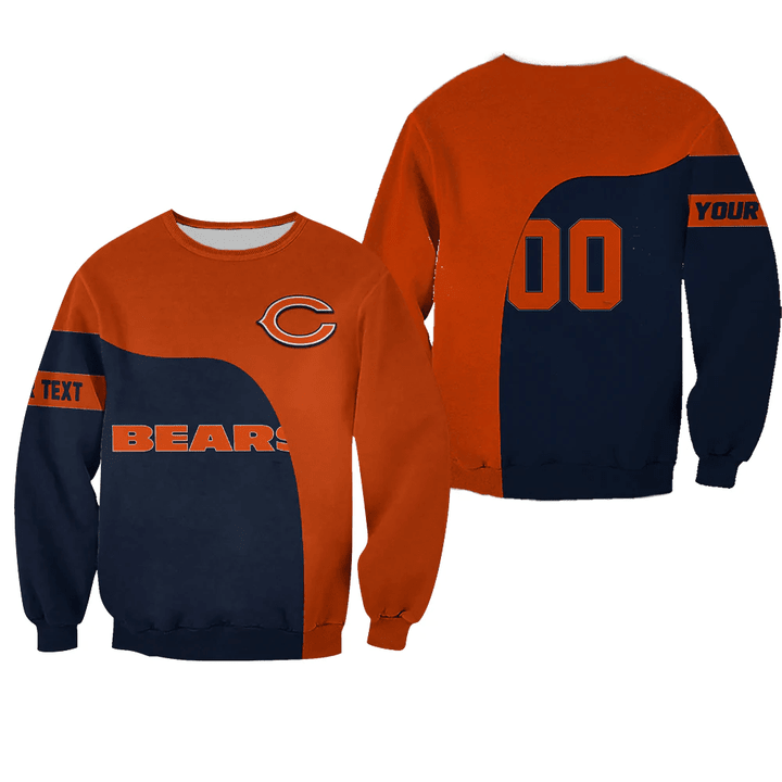 Chicago Bears Sweatshirt Curve Style Custom- NFL