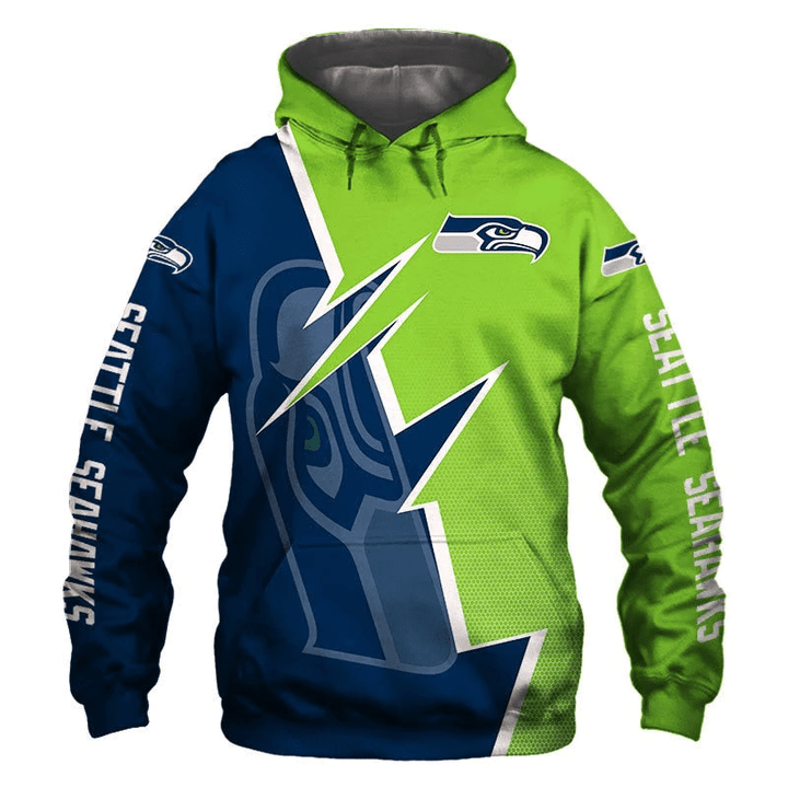 Seattle Seahawks Hoodie Zigzag Graphic Sweatshirt Gift For Fans - NFL