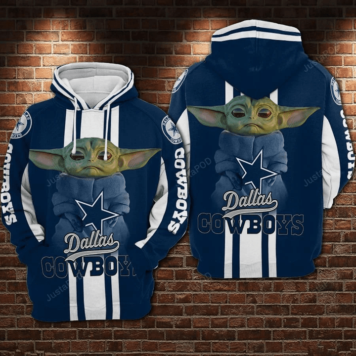 Dallas Cowboys Nfl Football Baby Yoda Dragon Ball Z 3d Hoodie For Men For Women Dallas Cowboys All Over Printed Hoodie. Dallas Cowboys 3d Shirt