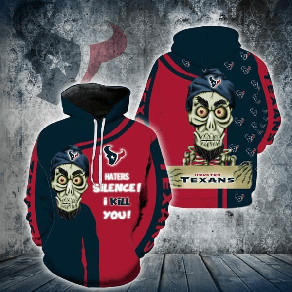NFL Houston Texans Achmed Skull 3d Hoodie Full All Over Print K1198 DS0-04757-AUH
