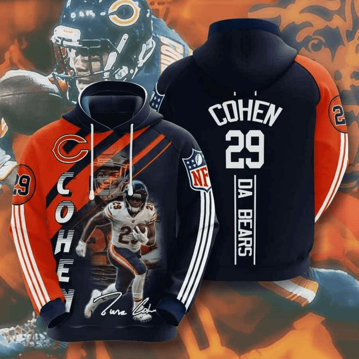 Chicago Bears Tarik Cohen Usa 988 Hoodie Custom For Fans - NFL