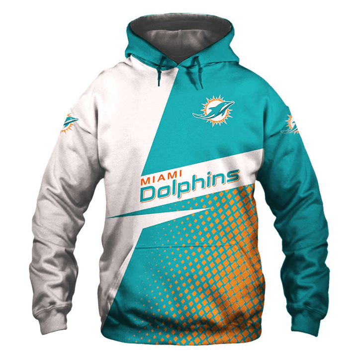 Miami Dolphins Hoodie Long Sleeve Sweatshirt For Fan - NFL