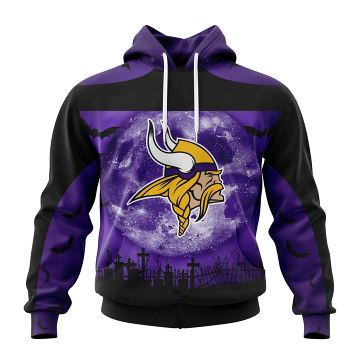 Minnesota Vikings Hoodies Halloween Custom Name & Number