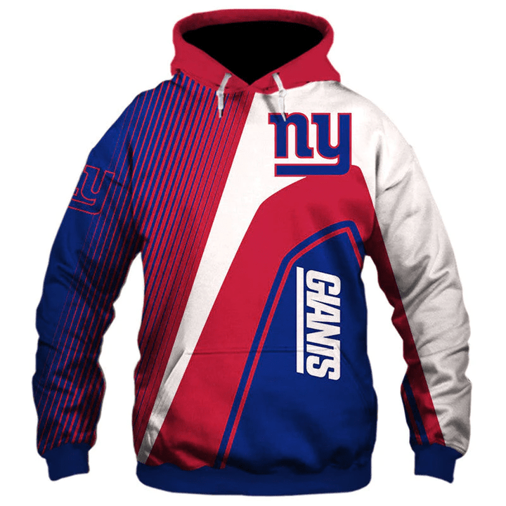 New York Giants Zip Hoodie Sweatshirt Pullover - NFL