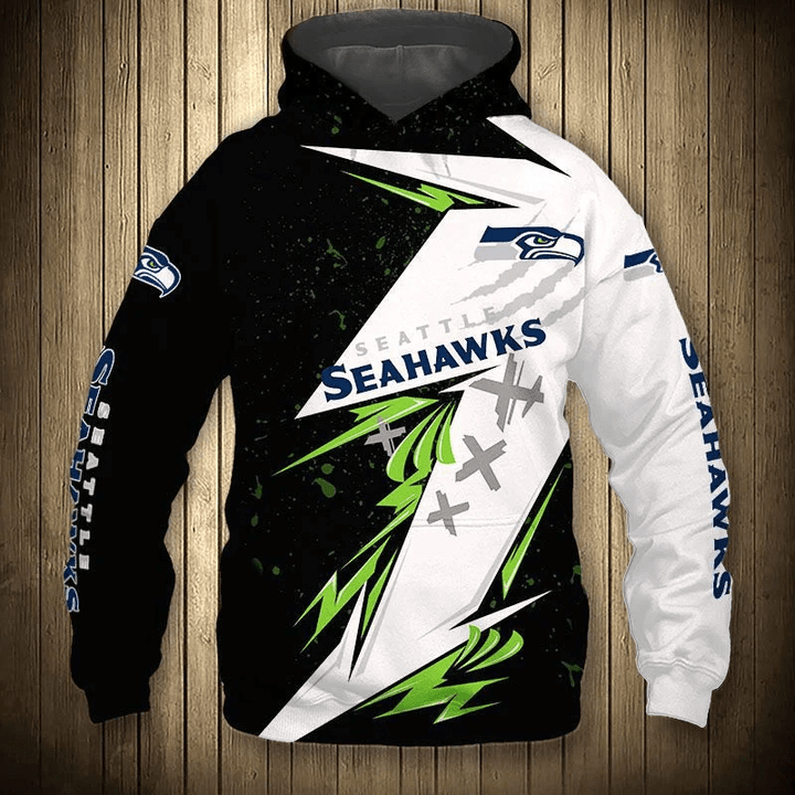 Seattle Seahawks Hoodie Thunder Graphic Gift For Men - NFL